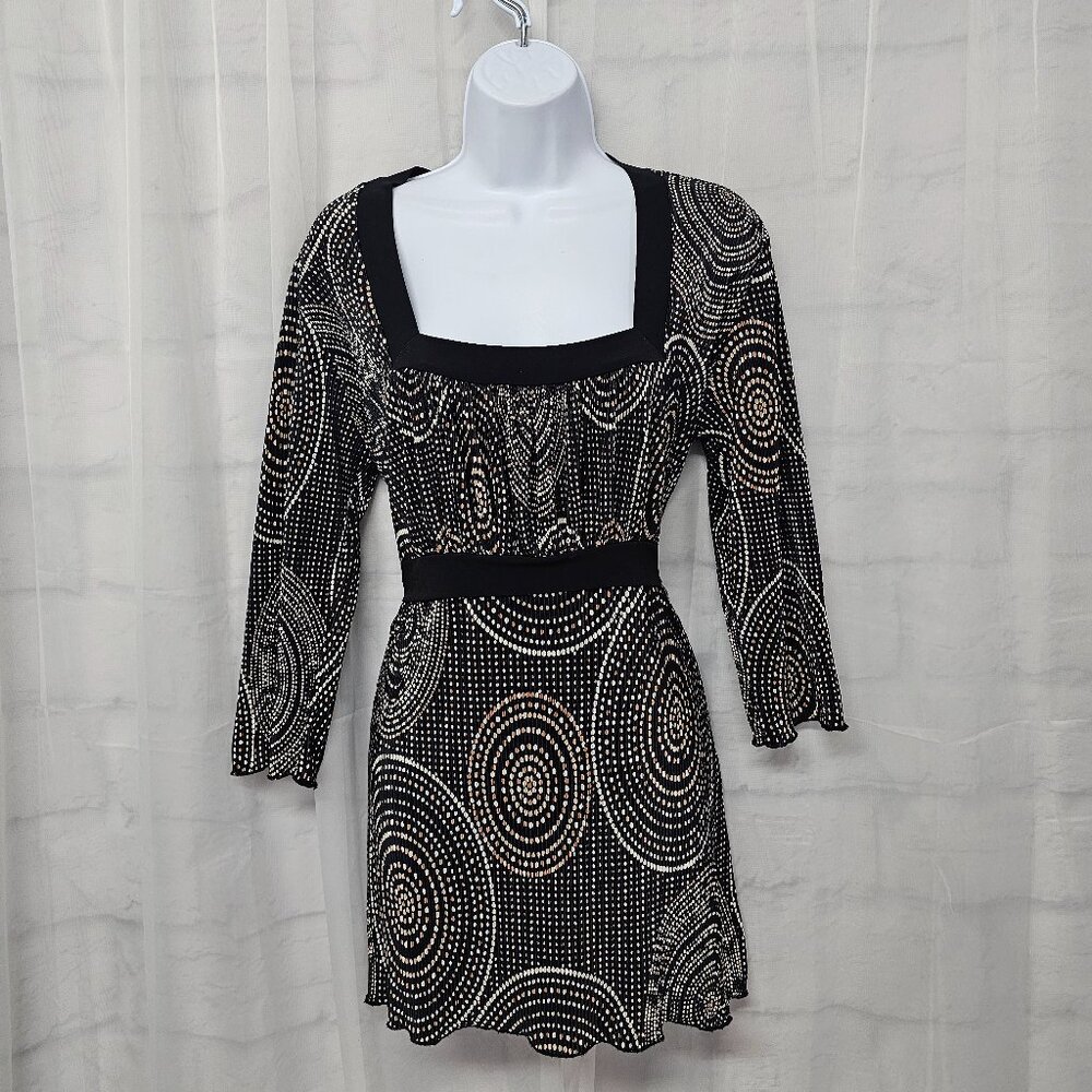 Vintage Dressbarn Blouse Y2K Blouse Whimsigoth Fairy Black Brown L